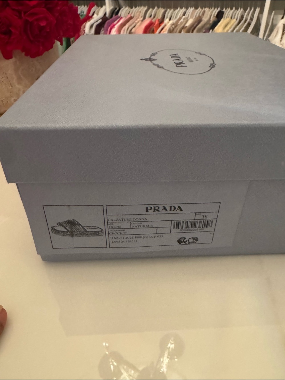 Prada Light Blue Shoe Box